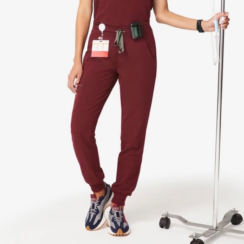 Figs Maroon Joggers size small